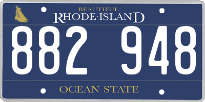 RI license plate 882948