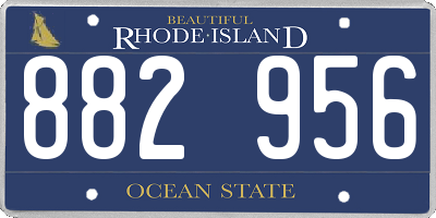 RI license plate 882956