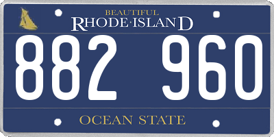 RI license plate 882960