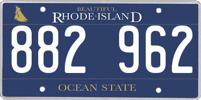 RI license plate 882962