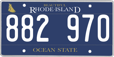 RI license plate 882970