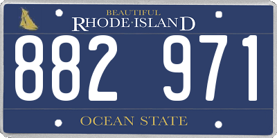 RI license plate 882971