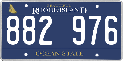 RI license plate 882976