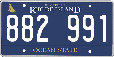 RI license plate 882991
