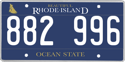 RI license plate 882996