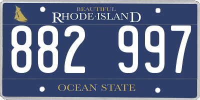 RI license plate 882997