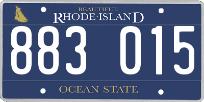 RI license plate 883015