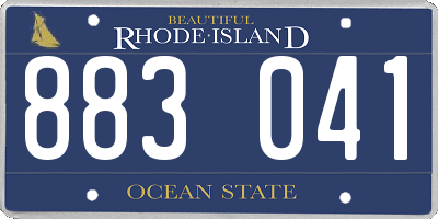 RI license plate 883041