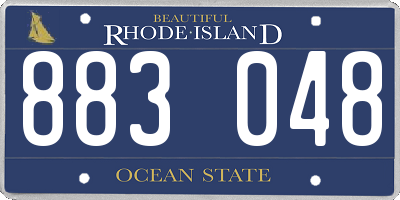 RI license plate 883048