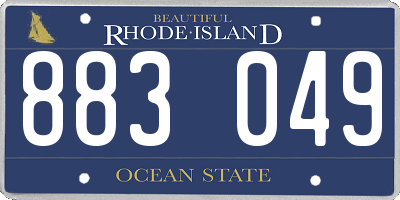 RI license plate 883049