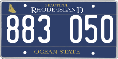 RI license plate 883050