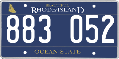 RI license plate 883052