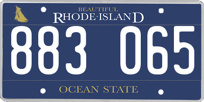 RI license plate 883065