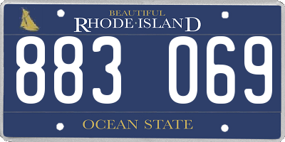 RI license plate 883069
