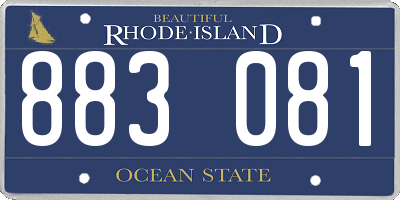 RI license plate 883081