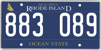 RI license plate 883089