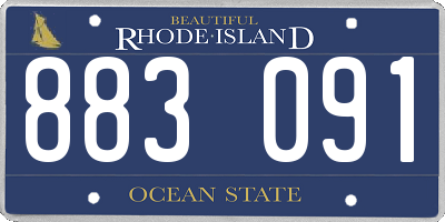 RI license plate 883091