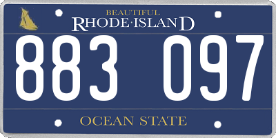 RI license plate 883097