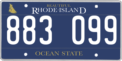RI license plate 883099