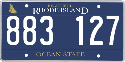 RI license plate 883127