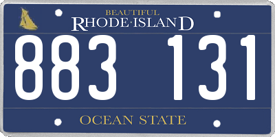 RI license plate 883131