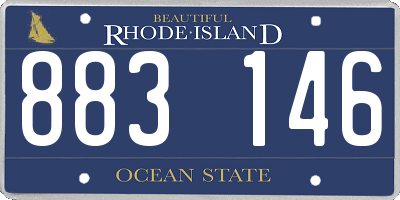RI license plate 883146
