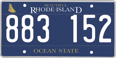 RI license plate 883152