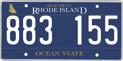 RI license plate 883155