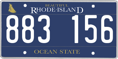 RI license plate 883156