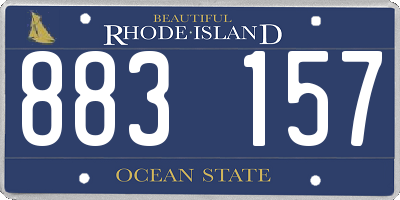 RI license plate 883157