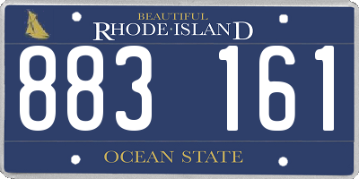 RI license plate 883161