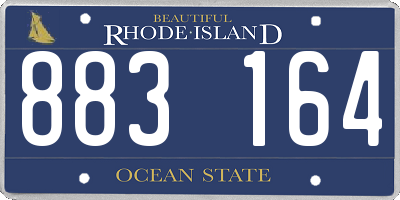RI license plate 883164