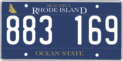 RI license plate 883169