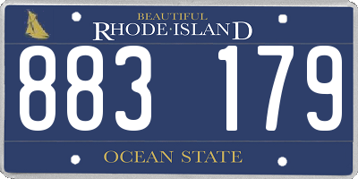 RI license plate 883179