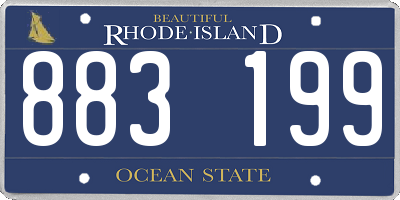 RI license plate 883199