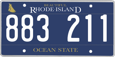 RI license plate 883211