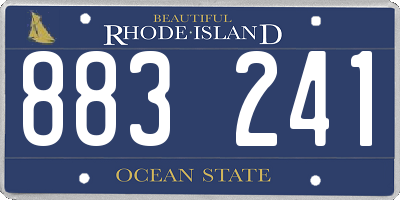 RI license plate 883241
