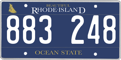 RI license plate 883248