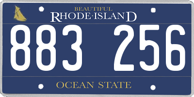 RI license plate 883256