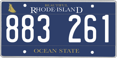 RI license plate 883261
