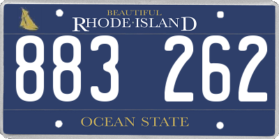 RI license plate 883262