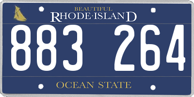 RI license plate 883264