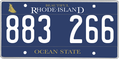 RI license plate 883266