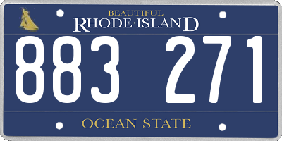RI license plate 883271