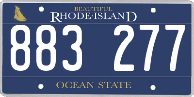 RI license plate 883277