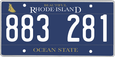RI license plate 883281
