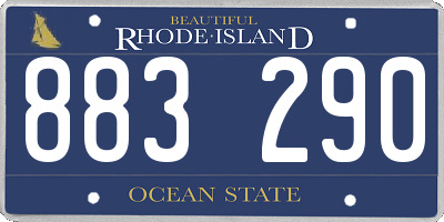 RI license plate 883290