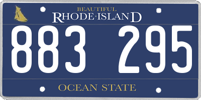 RI license plate 883295