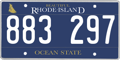 RI license plate 883297