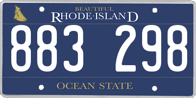 RI license plate 883298